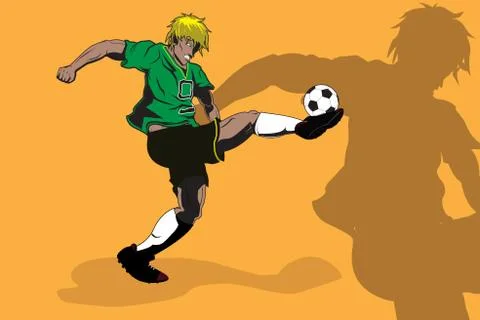 Soccer player Stock Illustration