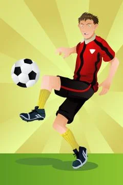 Soccer player Stock Illustration