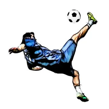 Soccer player illustration Stock Illustration