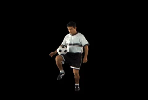Soccer Player juggling ball 스톡 동영상 754458