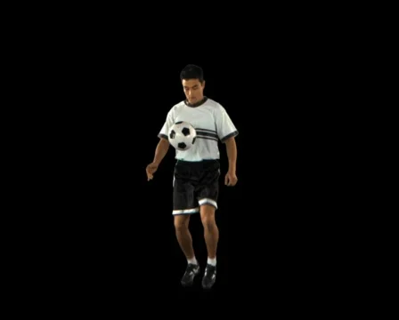 Soccer Player juggling ball Stock Footage 754461
