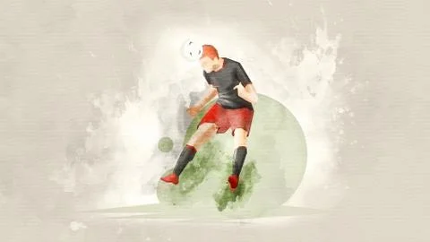 Soccer Player Kicking Ball Stock Illustration