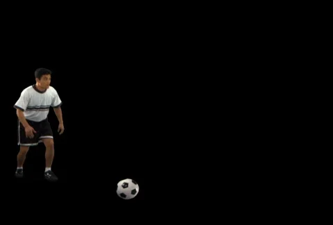 Soccer Player kicking to side Stock Footage 754462