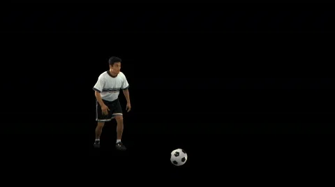 Soccer Player kicking to side 스톡 동영상 754463