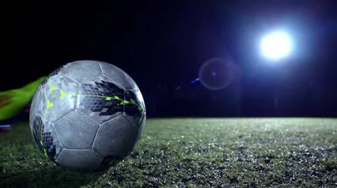 Soccer Player Kicks Ball Video stock 20633570