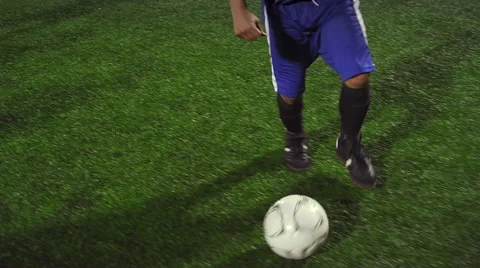 A soccer player makes an unexpected goal and the team celebrates Stock Footage 56199477