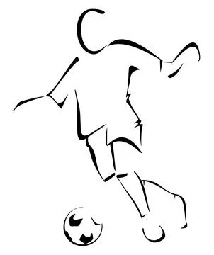 Soccer player man Stock Illustration