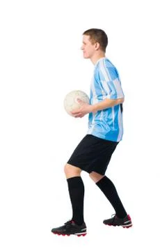 Soccer player Stockfoto's