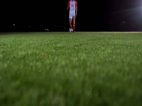 Soccer player playing soccer 4k Stock Footage