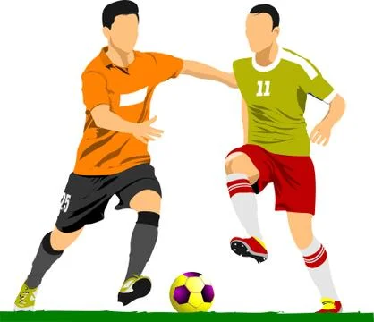 Soccer player poster. vector illustration Stock Illustration