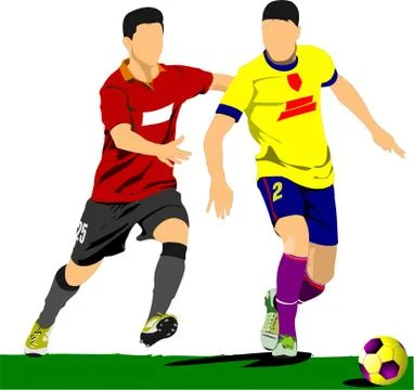 Soccer player poster. vector illustration Stock Illustration