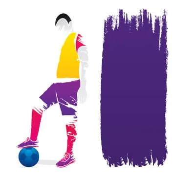 Soccer player ready for action Stock Illustration