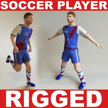 Soccer player ( RIGGED ) 3D Model