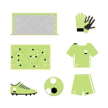 Soccer player set Stock Illustration
