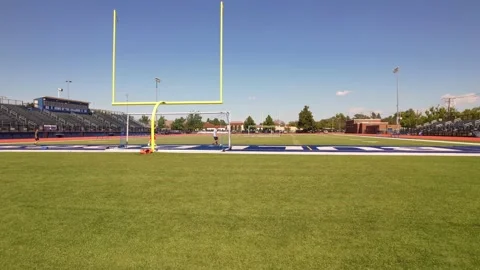 Soccer Player Shoots Ball Missing The Gate Video stock 160518809