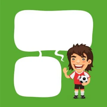 Soccer Player Speech Bubble Stock Illustration