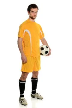 Soccer player standing Stock Photos