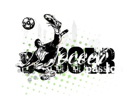 Soccer player in vector format Stock Illustration