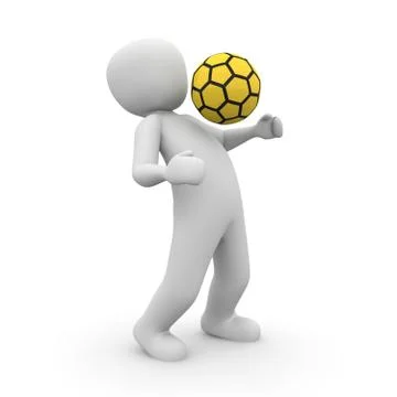 Soccer player yellow Stock Illustration