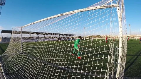 Soccer Players During a Game Stock Footage 72893082