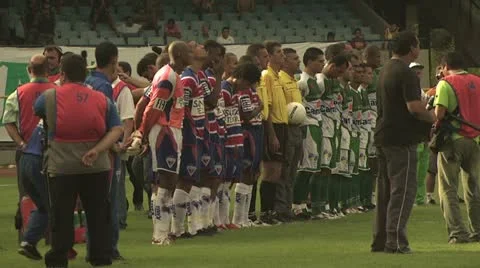 Soccer Players Before A Game Video stock 19166426