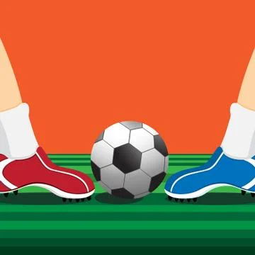 Soccer players Stock Illustration
