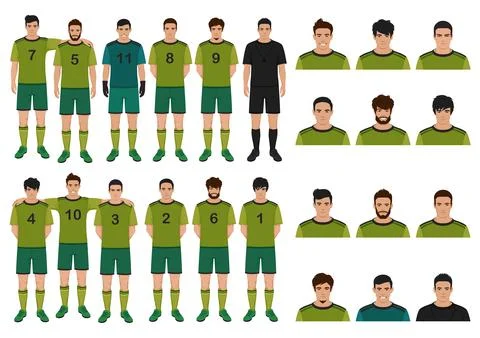Soccer players Illustrazione stock