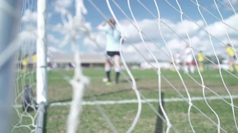Soccer Players moving around field Stock Footage
