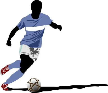 Soccer players. Vector illustration Stock Illustration