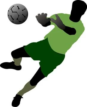 Soccer players. Vector illustration Stock Illustration