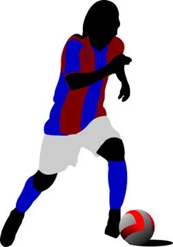 Soccer players. Vector illustration Stock Illustration