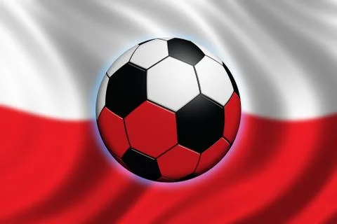 Soccer in Poland Stock Illustration