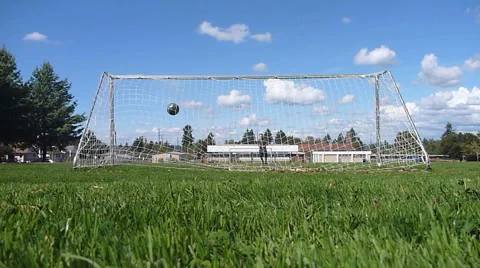 Soccer Practice On Net 3 Shots Video stock 54300639