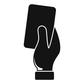 Soccer referee card icon simple . Football penalty Stock Illustration