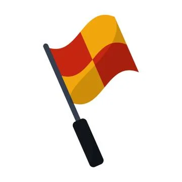 Soccer referee flag Stock Illustration