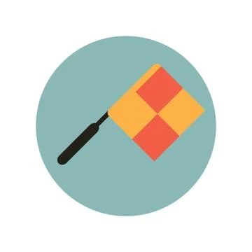 Soccer Referee Flag Stock Illustration