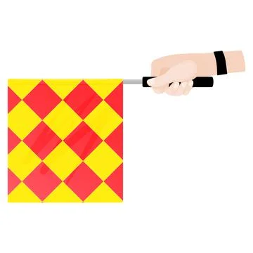 Soccer referee flag Stock Illustration