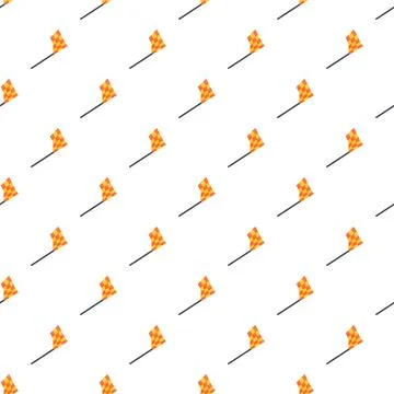 Soccer referee linesman checkered flag seamless pattern Illustrazione stock