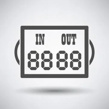 Soccer referee replace scoreboard  icon Stock Illustration