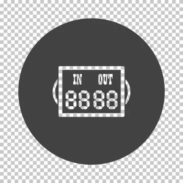 Soccer referee replace scoreboard  icon イラスト素材