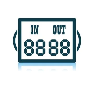 Soccer Referee Replace Scoreboard Icon イラスト素材