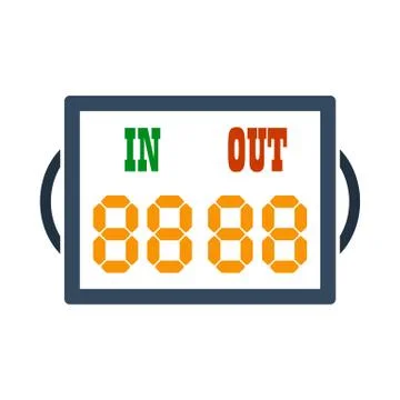 Soccer Referee Replace Scoreboard Icon Stock Illustration