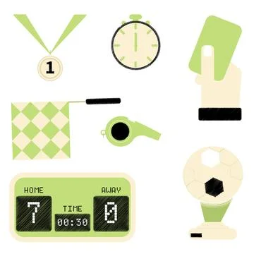 Soccer referee set Stock Illustration