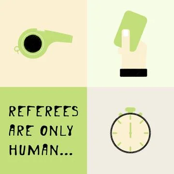 Soccer referee things Stock Illustration