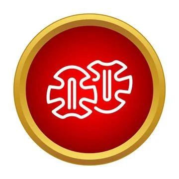 Soccer shinguards on red circle flat icon design Stock Illustration