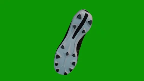 Soccer shoe green screen black cow pair shoes animated chromakey background Видео 314067573