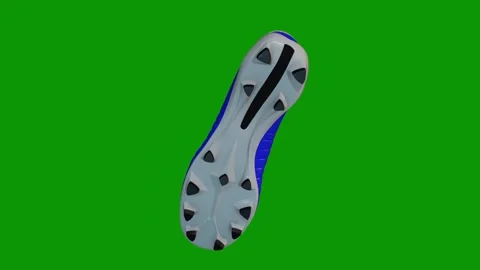 Soccer shoe green screen blue pair shoes animated chromakey background Vídeo Stock 314067578