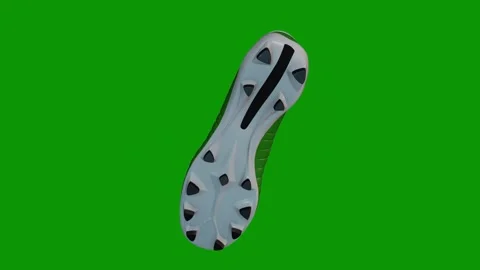 Soccer shoe green screen pair shoes black animated chromakey background design Stock Footage 314067577