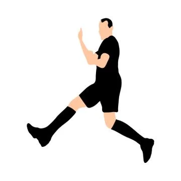 Soccer silhoette Stock Illustration