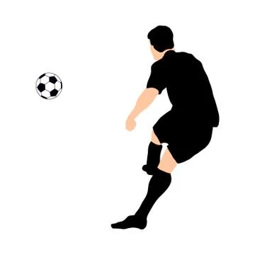 Soccer silhoette Stock Illustration